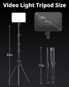 UBeesize LED Video Light Kit, Photography Lighting, 13" Studio Lights with 65" Tripod Stand and Phone Holders, Podcast Lighting for Video Recording, Make up, Live Streaming, Tiktok, YouTube