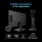 KTC 24 Inch 1080P Full HD Computer Monitor, 100Hz HDR10 Frameless Gaming Monitor with Freesync, HDMI & VGA Ports PC Monitor for Working, VESA, Tilt Adjustable, Eye Care