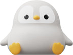 ATSUI Penguin Night Light, LED Squishy Novelty Animal Night Lamp, Food Grade Silicone, 2 Level Dimmable, Nursery Nightlight for Desk Decor, Funny Gifts Stuff for Boys Girls Baby, White Elephant Gifts
