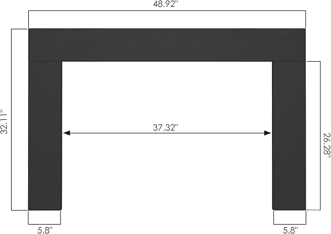 Trim Kit for 40" W x 27.5" H Electric Fireplace Inserts