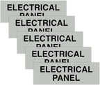 All Quality Basic Electrical Panel Sign - Fire Regulation Safety Compliance Sign - Lt Gray - Medium (5 Pack)