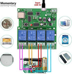 Newgoal WiFi Wireless Inching Relay Monentary/Self-Locking Switch Module DIY Smart Home Remote Control DC 5-32V AC90-260V Ewelink App iOS/Andriod Compatible with Alexa Echo Google Home IFTTT (DC4)