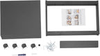 5-Tier AV Media Stand with Universal Wheels, Center Stereo Components Storage Stand, DVD/CD Holder with Adjustable Hole Spacing Movable Audio Media Stand for Living Room, Game Room (4 Tiers)
