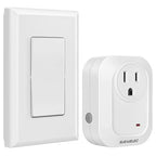 SURAIELEC Wireless Wall Switch Remote Control Outlet, No Wiring Needed, 100ft RF Range, Pre-Programmed, Expandable Remote Light Switch Kit for Plug in Pendant Light, Lamp, Small Electrical Appliance