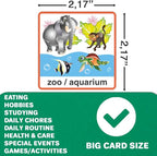 QUOKKA Visual Schedule for Kids with Autism - 145 Reward Chore Chart for Multiple Kids - Behavior Routine Toy for Autistic Children Age 5-7 ADHD Tools - Responsibility Board Autism Learning Material