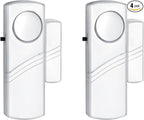 Security Door Window Alarm, 90DB Wireless Sensor Door Window Burglar Alarm, Door Alarms for Kids Safety, Easy Installation Doorbell Alarms for Office House Window Pool (2 Pack)