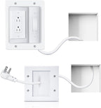 HAPYTHDA in Wall Cable Management Kit,TV Cord Hider for Wall Mounted TV with Two Triple Outlet and 10ft Cord,20A TV Wire Hider for Wall Easy Achieve Safe Cable Management