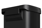 Garvee 13 gal / 50 L Metal Trash Can with Lid, Large Garbage Can for Kitchen, Rustproof Step-on Kitchen Metal Trash Bin with Liner Rim, Rear Handle, Soft Close Plastic Lid, Black