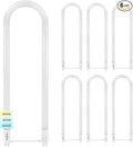 Luxrite U Bend LED Tube Light, T8 T12, 17.5W (32W Equivalent), 3 Colors 3500K | 4000K | 5000K, 2100 Lumens, Fluorescent Light Tube Replacement, Direct or Ballast Bypass, UL Certified, G13 Base, 6-Pack