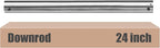 DPXMYG 24 inch Ceiling Fan Downrod with Extension Cord, 2 FT Brushed Nickel Downrod for Ceiling Fan, 1 inch Outside Diameter, Ceiling Fan Boom Suitable for a Wide Range of Fans (Nickel, Not Threaded)