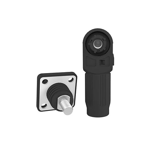 70A Battery Energy Storage Connector, 10mm² High Current Connectors IP67 Waterproof Stud Wiring Power Adapter Quick Plug Terminal Right Angle Plug and Socket (1000V Black)