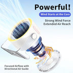 Coolhill USB Desk Fan for Bedroom: 100 Speeds Digital Display Quiet Table Fan with Turbo Airflow, 120° Rotating Small Rechargeable Battery Desktop Fans for Bedroom Home Office (Yellow)