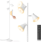SIBRILLE 36W LED Tree Floor Lamp, Dimmable Tall Standing Lamp with Remote & Touch Control, 4 Color Temperatures Bright Floor Lamp, 3 Rotatable Light Modern Floor Lamps for Living Room Bedroom Office