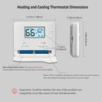 NonProgrammable Thermostat for Home, Digital Energy-Saving Thermostat,Single-Stage Systems, 1 Heat/1 Cool, Easy DIY Install, White Backlight