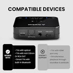 Avantree HT41866 - Wireless Earbuds for TV Listening (Set of 2), 20H Neckband Headphones with Bluetooth Transmitter for Optical Digital Audio, RCA, 3.5mm Aux Ported TVs, Plug & Play, No Audio Delay