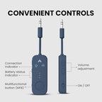 Avantree Relay - Premium Airplane Bluetooth Adapter with Advanced Qualcomm Chipset, 2 Headphones Support, 25hrs Play Time, aptX Adaptive & HD Audio Transmitter for Airpods, Bose & Travel Flight
