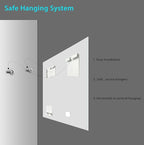 Frameless Beveled Edge Bathroom Mirror 36x24 Inch Rectangle Wall Mirror Explosion Proof and Shatterproof Bathroom Vanity Mirror Wall Mounted Hang Firmly (Horizontal or Vertical)