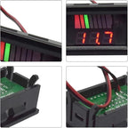Battery Charge Level Indicator Universal Car Battery Capacity Meter Tester Checker 12V-60V Red Car Battery Tester Motorcycle Battery Checker Battery Fuel Gauge Indicator Battery Capacity Meter Tester