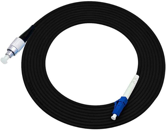 Jeirdus 450M LC to FC Outdoor Armored Simplex SM Fiber Optic Cable Jumper Optical Patch Cord Singlemode 9/125 450Meters LC-FC