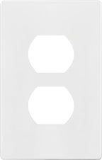 ENERLITES Screwless Duplex Wall Plate, Child Safe Receptacle Outlet Cover, Standard Size, 1-Gang 4.68" x 2.93", Unbreakable Polycarbonate Thermoplastic, UL Listed, SI8821-W, Glossy, White