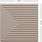 From Plain To Beautiful In Hours 9004 Depth Tier PVC 12 in x 12 in Peel and Stick Wall Panels (Covers / 10 sq.ft), Rodeo Dust, 10 Piece