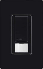 Lutron Maestro Motion Sensor Light Switch Indoor for Bathroom, Garage, Laundry Room, Any Bulbs, Occupancy Vacancy Sensor, Single-Pole, MS-OPS2-BL, Black
