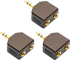 ZJKJHJY 3.5mm Audio Splitter Adapter, 1/8 inch Male to 2X Female Y-Connector, 3-Pack