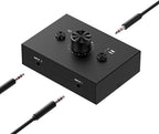 Y.D.F 3.5mm Stereo Audio Switch (2 in 1 Out) Audio Switcher Passive Speaker Headphone Manual Selector Splitter Box Audio Sharing for PC Phone Laptop Headphone