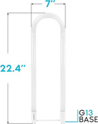 LUXRITE U Bend LED Tube Light, T8 T12, 18W (32W Equivalent), 3000K Soft White, 2000 Lumens, Fluorescent Light Tube Replacement, Direct or Ballast Bypass, DLC and ETL Listed, G13 Base (6 Pack)
