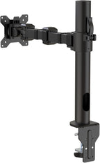 Amazon Basics Single Computer Monitor Stand with Tilt and Rotation, Height Adjustable VESA Desk Arm Mount, Steel, 30 inches, Black