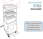 Extract-All Mobile ULPA Air Scrubber and Negative Air Filter Machine, for Industrial Commercial Medical Contamination, Isolation Rooms Usage Heavy Duty Fume Extractor and Source Capture Purifier