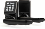 Keyless Entry Door Lock with Handle - IC Card and Anti-peep Password - Easy Installation for Home, Hotel - Matte Black