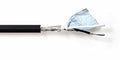 KWANGIL 2C 20AWG AMSB Shielded Cable Wire (UL2464) - Highly Flexible Str TC, PVC Ins, OS+TC BRD, PVC JKT for CNC Machine, Stepper Motor, VFD Spindle (Matte Black 25FT)