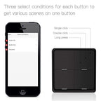 ZigBee Wireless Remote Control Smart Switch Wall Panel Transmitter,Requires MoesGo zigbee Hub,Smart Life/Tuya APP Remote Control, Wireless Button for Smart Home Devices and Scenes Black