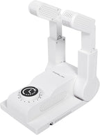 FORLIM Boot Dryer for Work Boots, Shoe Dryer with Heat Blower, Glove Dryer & Boot Warmer - 180° Adjustable Dry Rack - Telescopic Bendable Dry Ports - Intelligent Timer - White