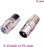 RedYutou F Type to TV Type Series （F Type Female/Male） to （TV Type Pal Male/Female） Coaxial Adapter Connectors (Pack of 8)