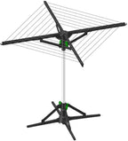 Vortexdryer Rotating Cloth Dryer – Electric Drying Rack with 2-Hour Auto Shut-Off | Foldable, Lightweight, 20kg Max Load | 120-Minute Timer | 18V DC Power | Indoor Clothes Drying Solution