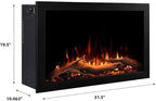 Modern Ember Highmark Traditional 30 Inch Built-in Smart Electric Fireplace Insert with Remote Control | Alexa/WiFi Enabled | Electric Firebox Heater with Multi-Color Flames | 1500W