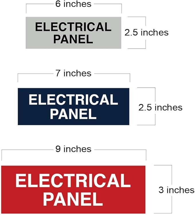 All Quality Basic Electrical Panel Sign - Fire Regulation Safety Compliance Sign - Blue - Large (5 Pack)