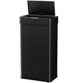 AthLike Sensor Trash Can, Touchless Motion Sensor Trash Bin, Smart Automatic Garbage Can with Soft-Close Lid, Bag Retainer Ring and Display Light,for Kitchen,Living Room Office (Black, 16 Gal)