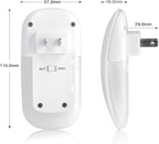 Sensky [2 Pack Plug in Night Light with Auto Dusk to Dawn Sensor, Brightness Adjustable, Dimmable Night Light for Bathroom, Kitchen, Hallway, Stairs, Garages (with Front Light and Back Light)