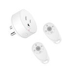 Remote Control Outlet,Greencycle 2 Remote Light Switches and 1 Plug,Wireless Light Switch,500ft Range,No Wiring Needed,15A/1500W for Household Appliances,FCC Certified,White