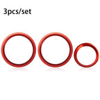 Auovo AC Climate Control Knob Outer Ring Covers Accessories for Subaru Forester 2019-2024 / Crosstrek 2018-2022 2023 / Impreza 2017-2023 Interior for Car Air Condition Switch Control Trim (Red)
