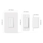 TREATLIFE 3 Way Smart Dimmer Switch 2 Pack, 2 Master 3 Way Dimmable Light Switches, 2.4GHz WiFi Smart Switch Compatible with Alexa and Google Home, Neutral Wire Needed, No Hub Required