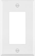 ENERLITES Decorator Switch Metal Wall Plate, Outlet Cover, Corrosion Resistant, Standard Size 1-Gang 4.50" x 2.76", Powder Coated Stamped Steel, 7731-WM, White Matte