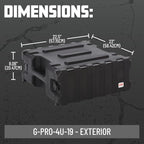 Gator Cases Pro Series Rotationally Molded 4U Rack Case with Standard 19" Depth, Made in USA (G-PRO-4U-19)