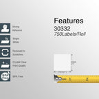 BETCKEY Colored Labels Compatible with Dymo 30332 (1" x 1") Square QR Code Labels, Compatible for Dymo LabelWriter Thermal 450, 4XL & Zebra Desktop Printers [6 Rolls, Yellow]