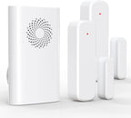 Wireless Door Chime for Business Entering, Door Open Alarm for Kid/Toddler Home Safety (500ft Range 51 Ringer) Door Dinger Buzzer Alert, 1 Receiver +2 Sensor