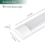colmeguna 8 Packs 4FT LED Batten Light, Ultra-Thin Slim Ceiling Surface Mounted Light, 40W, 4000K, IP20, LED Ceiling Lamp for Garage, Shop, Hallway, Office, Market