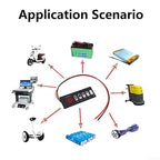 Compact 5S 18 5V 21V Battery Level Indicator with Ternary Lithium Display for Real Time Charge Monitoring on Lithium and Batteries